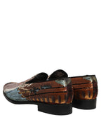 Multicolor Embroidered Sequin Loafers Shoes