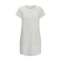 White Viscose Casual Dress
