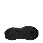 Black Fabric Chunky Sneakers