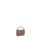 Beige Calf Leather Bos Taurus Shoulder Bag