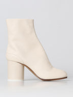 White Leather Ankle Boots