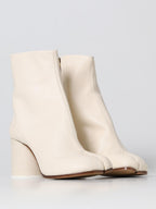 White Leather Ankle Boots