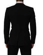 Black Wool Single Breasted Men Blazer Jacket