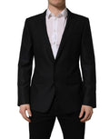 Dark Blue Wool Single Breasted Men Blazer Jacket