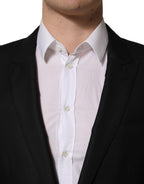 Black Wool Single Breasted Men Blazer Jacket
