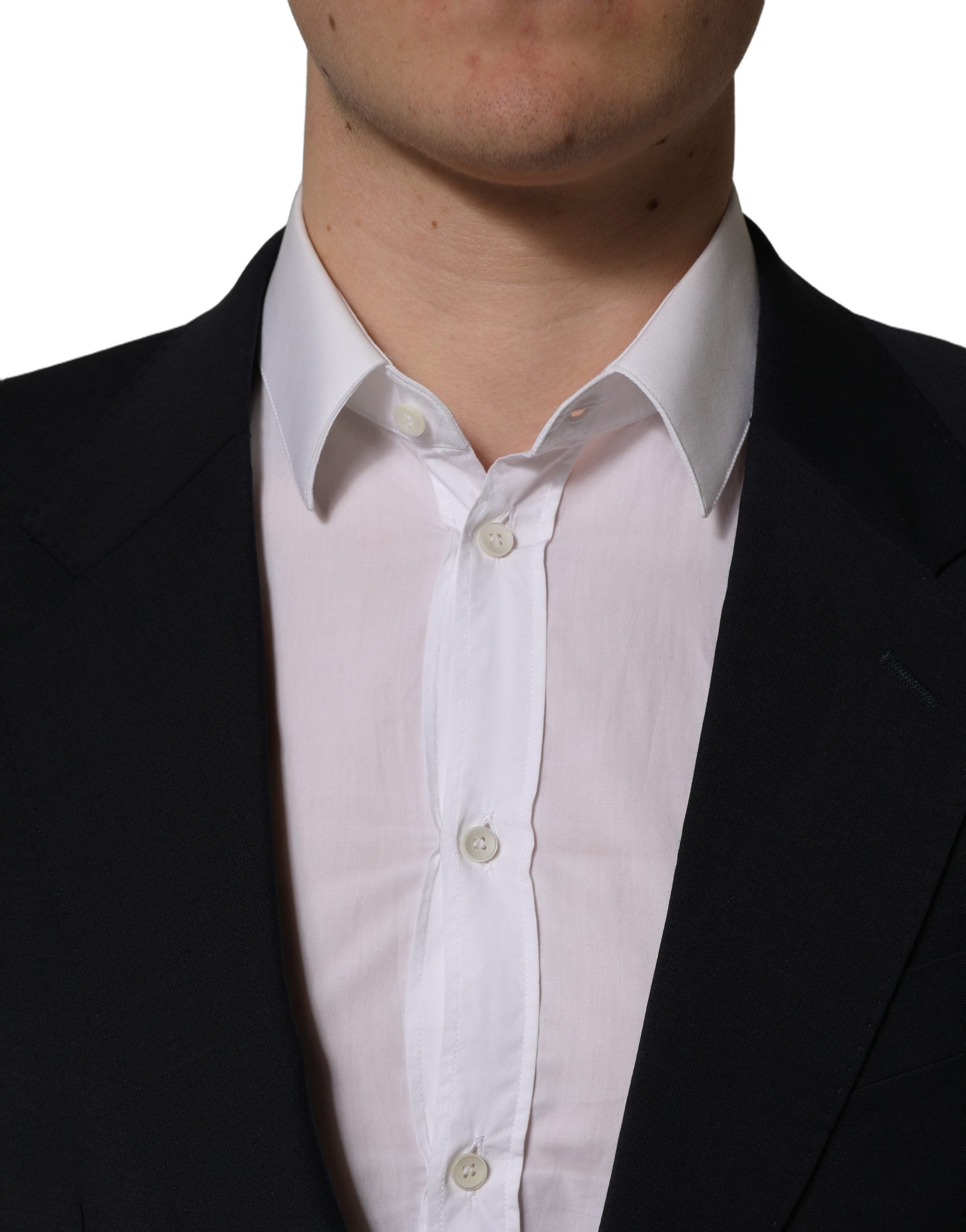 Black Wool Single Breasted Men Blazer Jacket