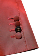 Red Wool Single Breasted Men Blazer Jacket