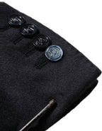Blue Cashmere Single Breasted Blazer Jacket