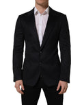 Black Cashmere Single Breasted Blazer Jacket