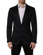 Blue Cashmere Single Breasted Blazer Jacket