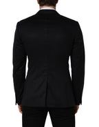 Blue Cashmere Single Breasted Blazer Jacket