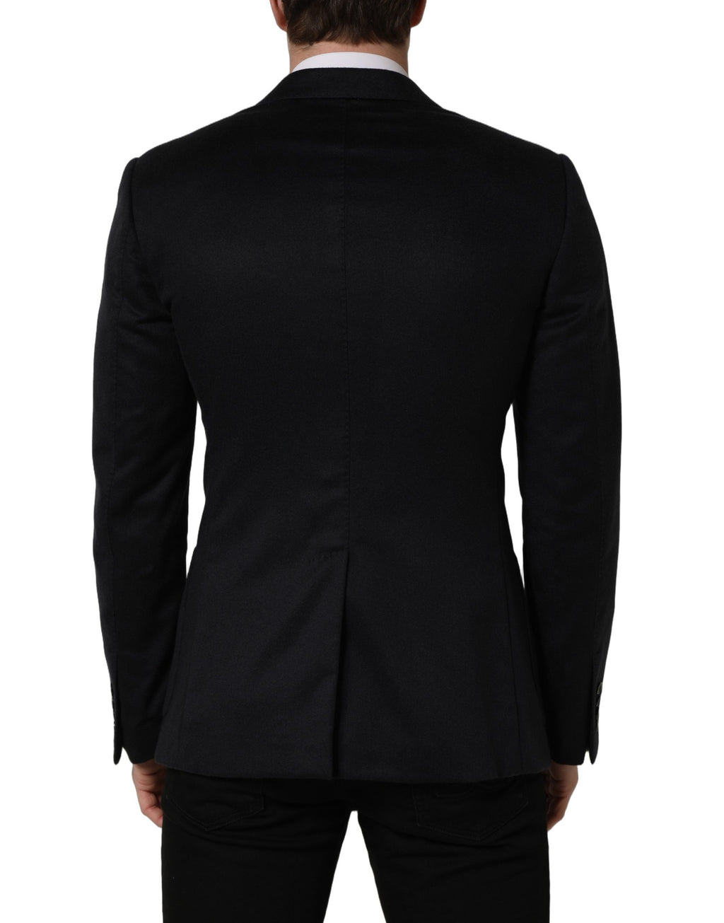 Blue Cashmere Single Breasted Blazer Jacket