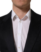 Blue Cashmere Single Breasted Blazer Jacket