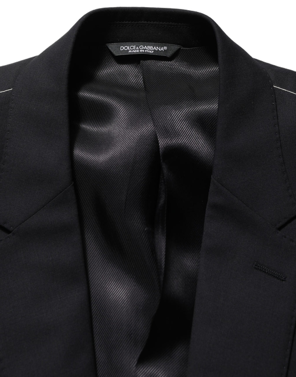 Dark Blue Wool Single Breasted Blazer Jacket