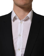 Black Wool Single Breasted Blazer Jacket
