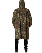 Multicolor Camouflage Hooded Coat Jacket