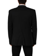 Black Wool Single Breasted Blazer Jacket