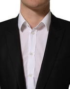 Black Wool Single Breasted Blazer Jacket