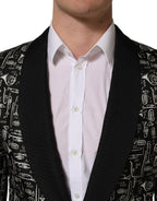 Black Crystal Embellished Coat Blazer Jacket