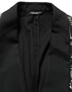 Black Crystal Embellished Coat Blazer Jacket