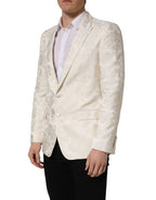 Off White Floral Single Breasted Men Jacket