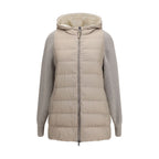 Gray Polyester Full-Length Jacket