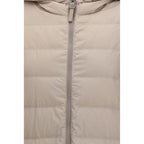 Gray Polyester Full-Length Jacket