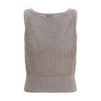 Beige Cotton Tank Tops