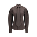 Brown Cotton Dress Shirt