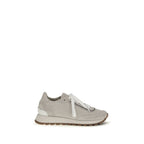 Gray Calf Leather Bos Taurus Athletic Sneakers