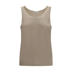 Beige Cashmere Tank Tops