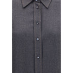 Gray Wool Oves Aries Dress Shirt