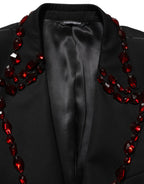 Black Crystal Embellished 2 Piece Suit