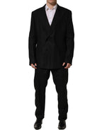 Black Linen Slim Fit Formal 2 Piece Suit