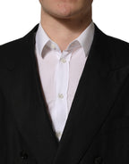 Black Linen Slim Fit Formal 2 Piece Suit