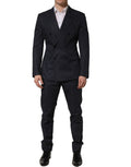 Blue Cotton Slim Fit Formal 2 Piece Men Suit