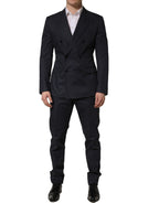 Blue Cotton Slim Fit Formal 2 Piece Men Suit