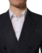 Blue Cotton Slim Fit Formal 2 Piece Men Suit