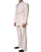 White Wool Slim Fit Formal 2 Piece Men Suit