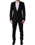 Black Wool Slim Fit Formal 2 Piece Men Suit