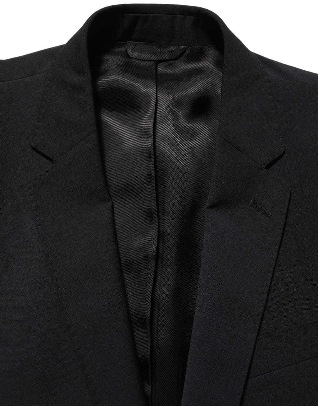 Black Wool Slim Fit Formal 2 Piece Men Suit