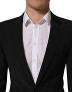 Black Wool Slim Fit Formal 2 Piece Men Suit