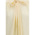Beige Polyester Blouse