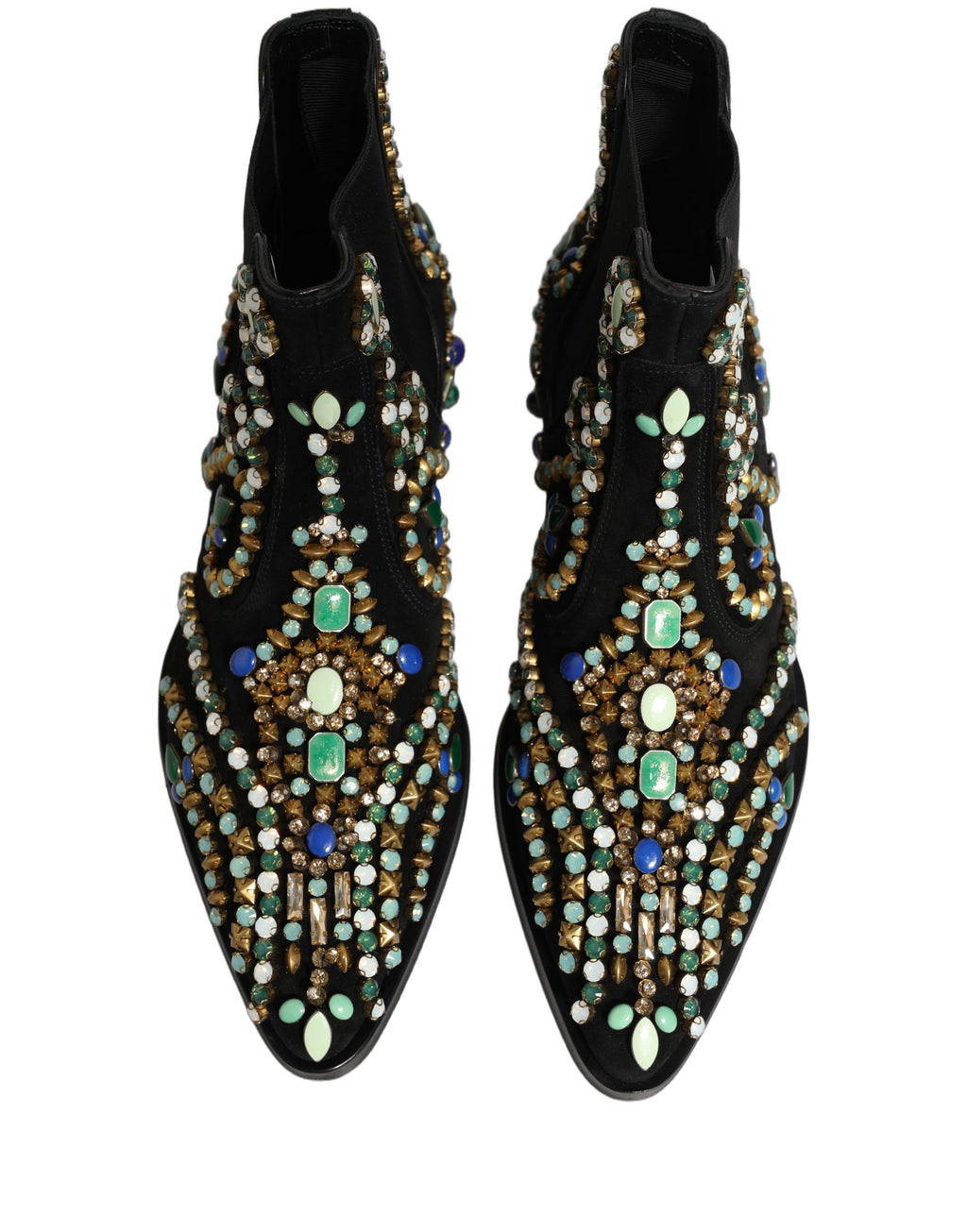 Black Embellished Chelsea Ankle Boots Shoes