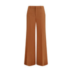 Orange Cotton Flared Pants