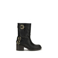 Black Calf Leather Bos Taurus Ankle Boots