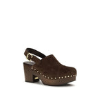Brown Calf Leather Bos Taurus Clogs