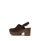 Brown Calf Leather Bos Taurus Clogs
