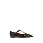 Black Goatskin Ballet Flats