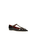 Black Goatskin Ballet Flats
